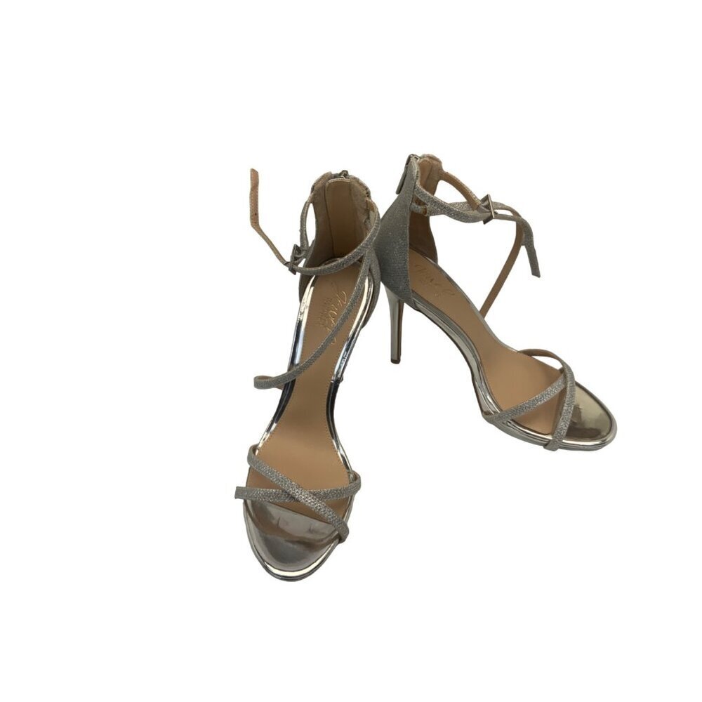Badgley Mischka Silver Jewel Gorgeous High Heel Sandals. Sz 7.5